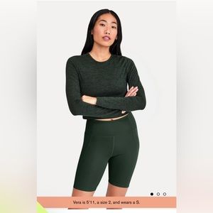 Moss Girlfriend Collective ReSet Cropped Long Sleeve